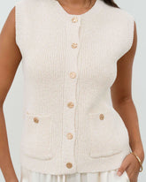 SLEEVELESS CARDIGAN VEST